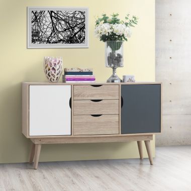 2 Sideboard with 2 Doors & 3 Drawers 