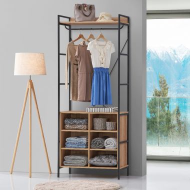 Open Wardrobe with 8 shelves