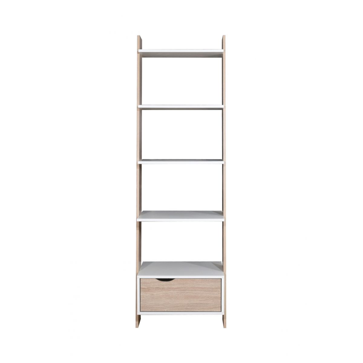 Ladder Bookcase With Drawer, Leaning Bookcase With Drawers