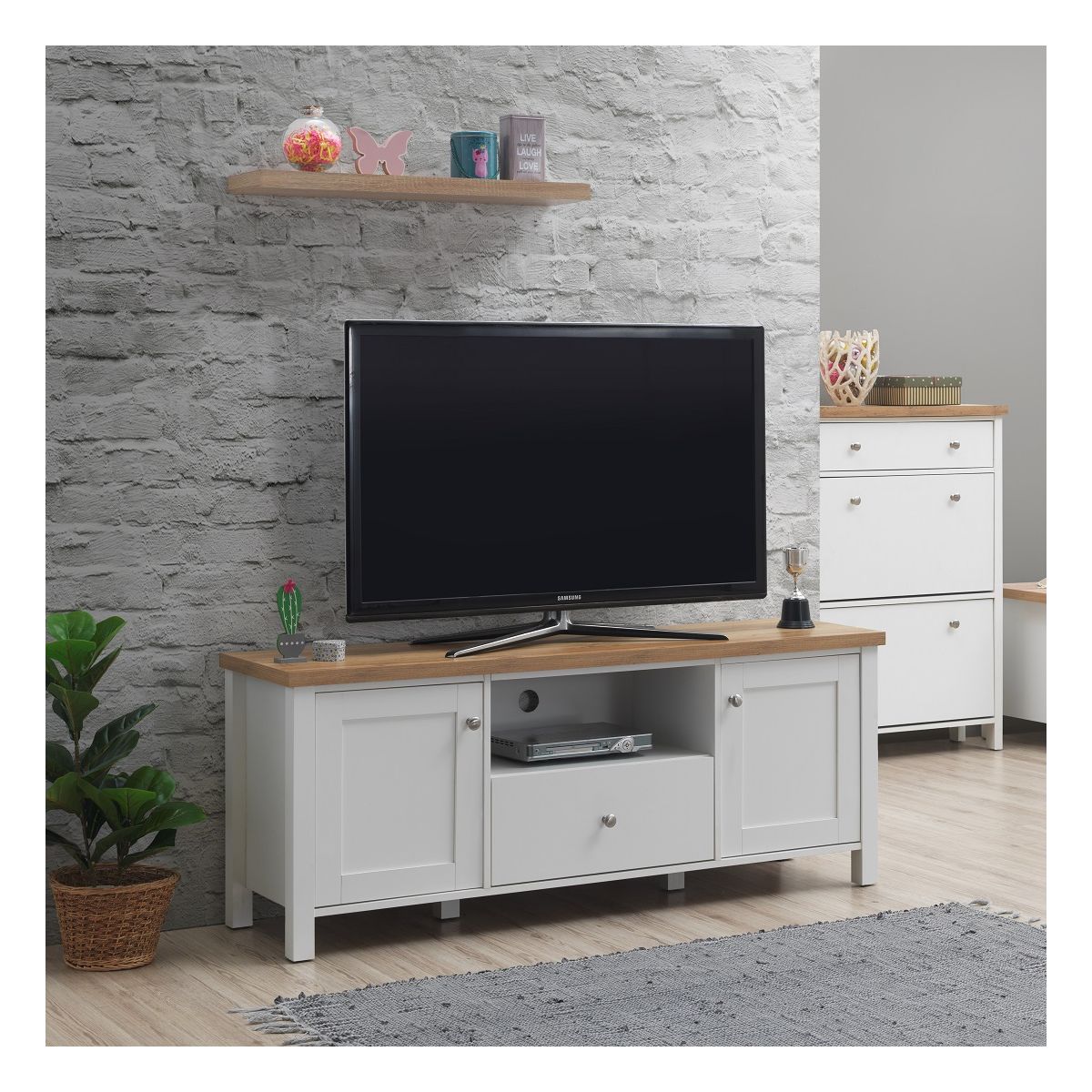 Tv Cabinet With 2 Doors 1 Drawer