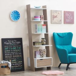 Ladder Bookcase with Drawer